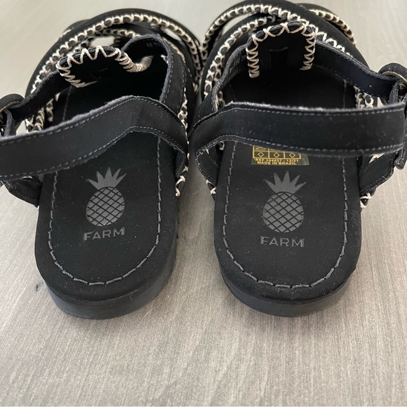 New with box! FARM Rio black and whiteZigzag Stitch Sandal Size 8.5 - Picture 11 of 12